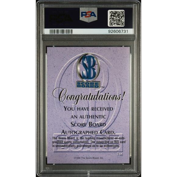 1996 Score Board Gold Foil Autographs Sergei Samsonov /350 PSA 6 Auto 10 Pop 1 - Picture 2 of 6